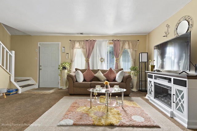 109 Walnut St, Park Forest, IL 60466 - carpeted living area with stairway