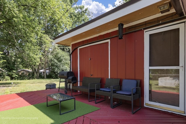 109 Walnut St, Park Forest, IL 60466 - wooden terrace featuring grilling area
