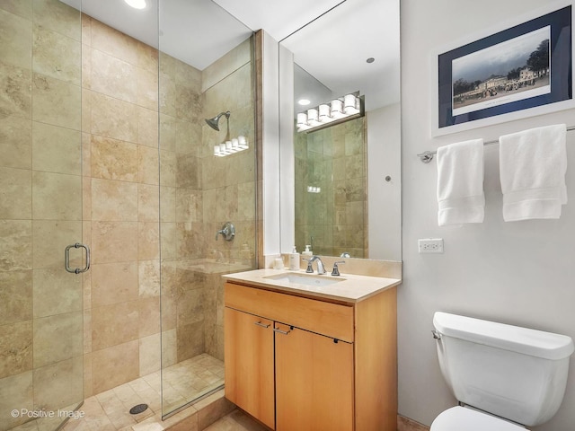 700 N Larrabee St Unit 2008, Chicago, IL 60654 - bathroom featuring a stall shower and vanity