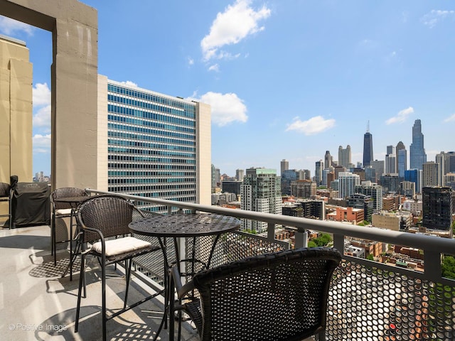 700 N Larrabee St Unit 2008, Chicago, IL 60654 - balcony featuring a view of skyline