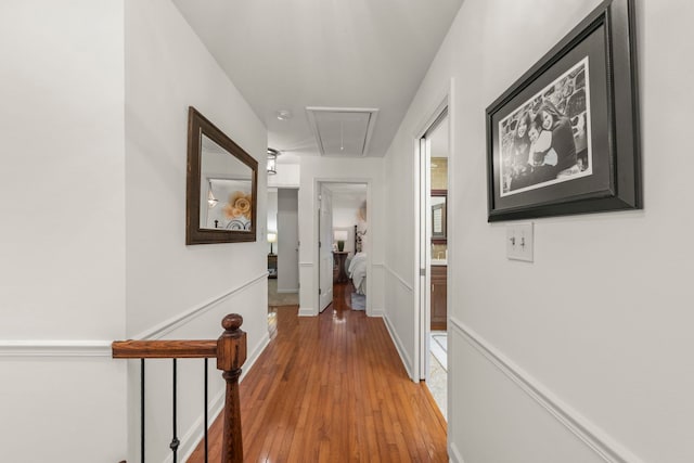 1563 Abbotsford Dr, Naperville, IL 60563 - hallway with attic access and light wood-style flooring