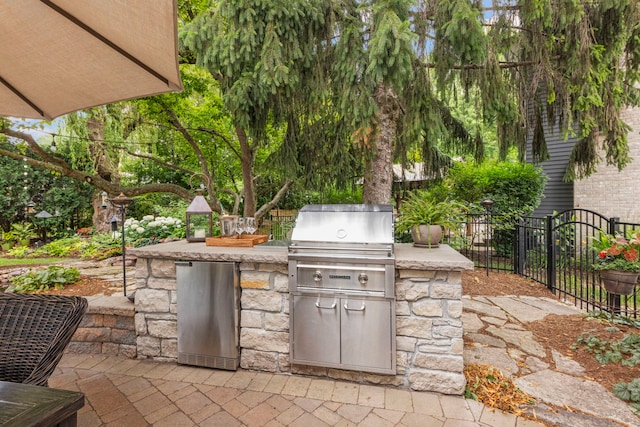 1563 Abbotsford Dr, Naperville, IL 60563 - view of patio with exterior kitchen