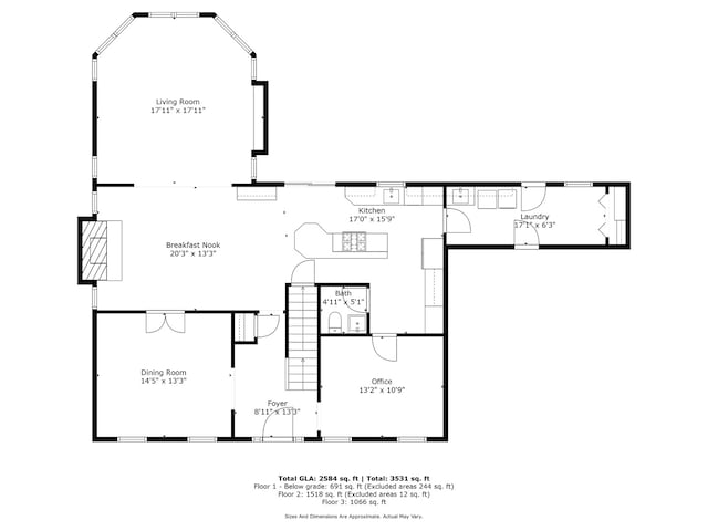 1563 Abbotsford Dr, Naperville, IL 60563 - view of floor plan / room layout