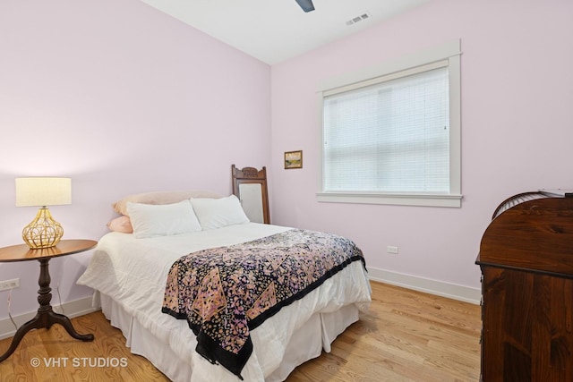4321 N Paulina St Unit 2N, Chicago, IL 60613 - bedroom featuring light wood finished floors and a ceiling fan