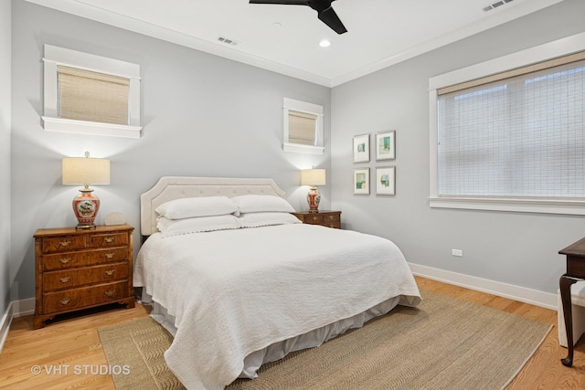 4321 N Paulina St Unit 2N, Chicago, IL 60613 - bedroom featuring ceiling fan, light wood-style floors, and recessed lighting