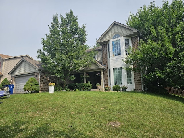 1920 Jester Ln, Algonquin, IL 60102 - view of front facade featuring an attached garage, a front lawn, and brick siding