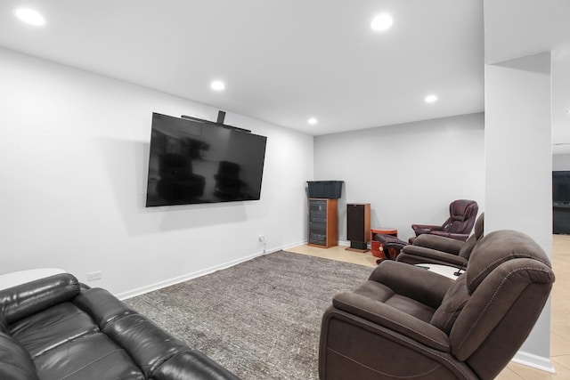 21222 Vivienne Dr, Matteson, IL 60443 - living room featuring recessed lighting and baseboards