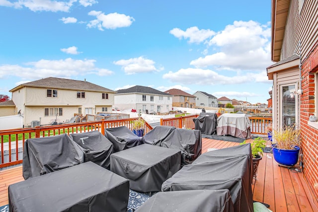 21222 Vivienne Dr, Matteson, IL 60443 - wooden terrace featuring a residential view and area for grilling