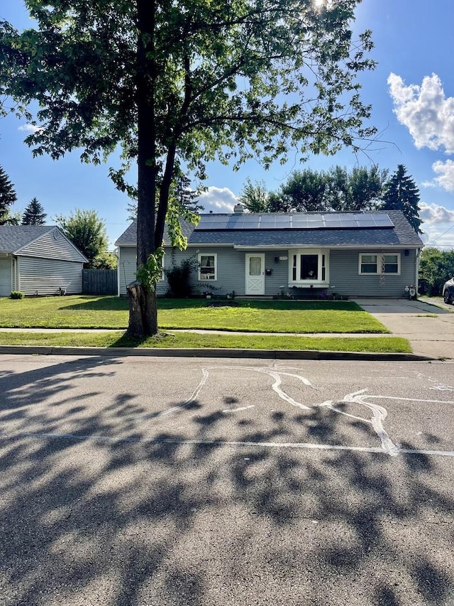 1350 N Elmwood Dr, Aurora, IL 60506 - ranch-style home with roof mounted solar panels