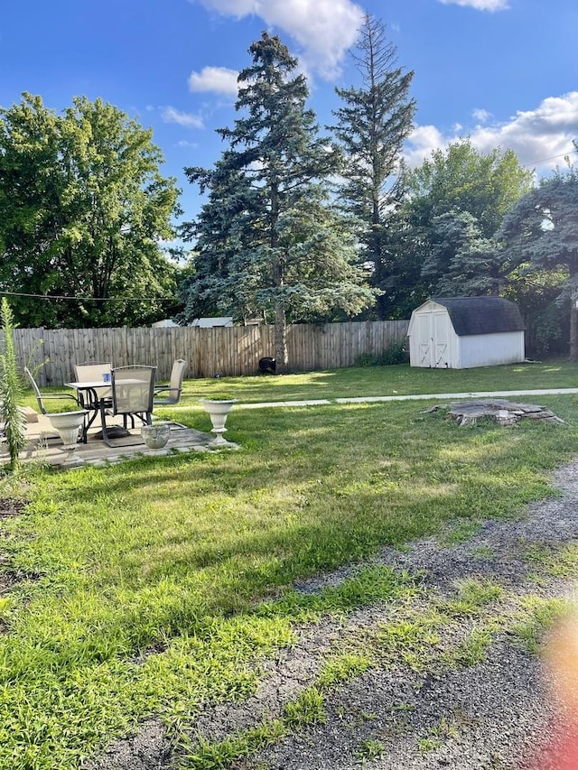 1350 N Elmwood Dr, Aurora, IL 60506 - view of yard featuring a shed and a patio area