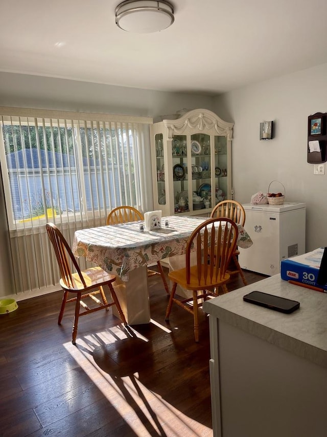 1350 N Elmwood Dr, Aurora, IL 60506 - dining space with dark wood-style flooring