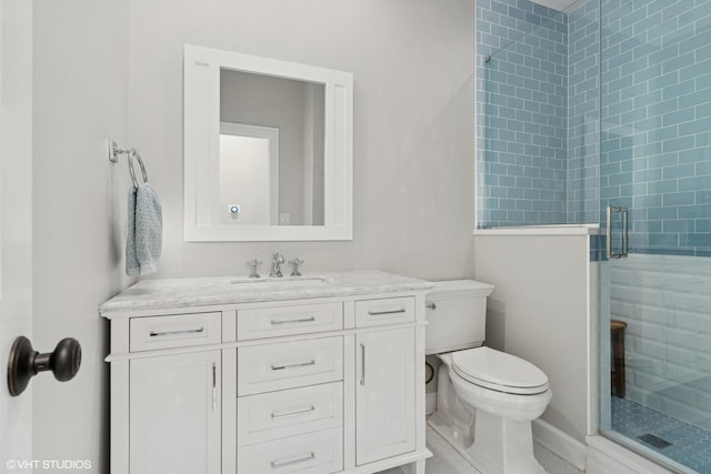 369 W Superior St Unit A, Chicago, IL 60654 - full bathroom featuring a shower stall and vanity