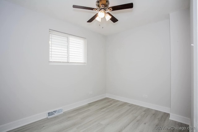 9154 S Luella Ave, Chicago, IL 60617 - spare room featuring light wood-type flooring and ceiling fan
