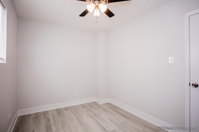 9154 S Luella Ave, Chicago, IL 60617 - empty room with light wood finished floors and ceiling fan
