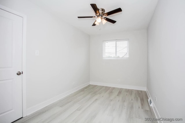 9154 S Luella Ave, Chicago, IL 60617 - empty room featuring ceiling fan and light wood-style floors