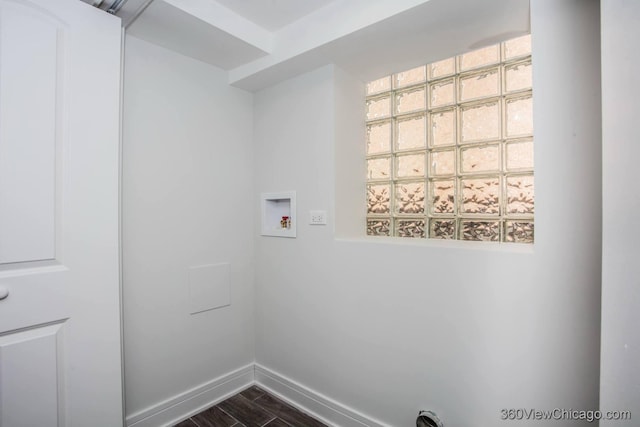 9206 S Yates Blvd, Chicago, IL 60617 - laundry room featuring washer hookup and dark wood-type flooring