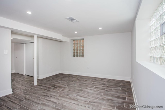 9206 S Yates Blvd, Chicago, IL 60617 - below grade area with wood finished floors and recessed lighting