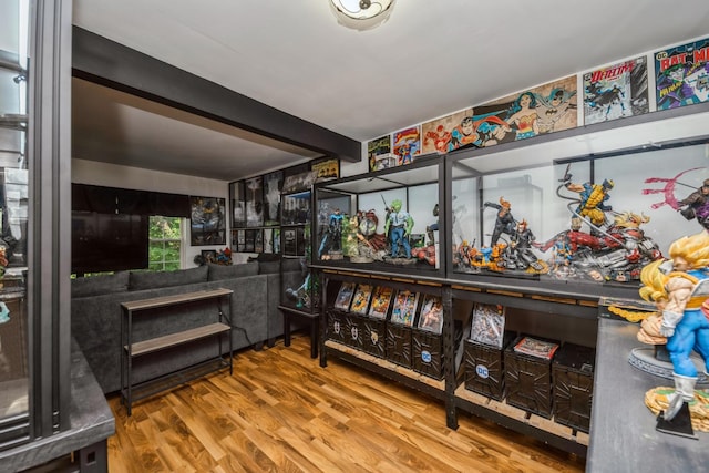 763 Highview Ct, Antioch, IL 60002 - bar with beam ceiling and wood finished floors