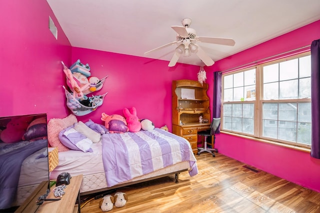 763 Highview Ct, Antioch, IL 60002 - bedroom featuring wood finished floors and ceiling fan