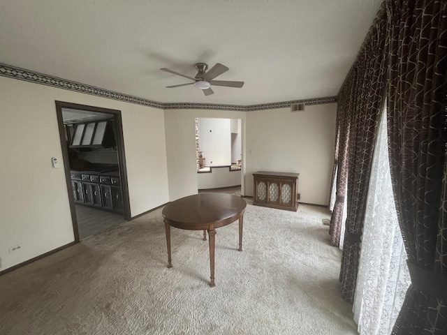 10S220 Hampshire Ln W, Willowbrook, IL 60527 - living room with a ceiling fan and carpet