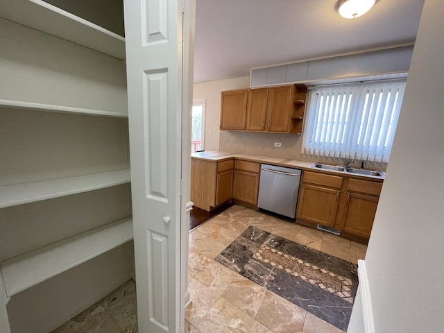 8148 W 111th St Unit C3, Palos Hills, IL 60465 - kitchen featuring dishwasher, open shelves, plenty of natural light, and light countertops