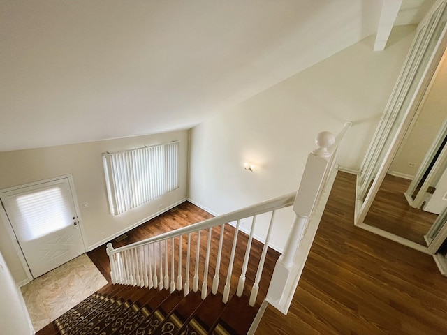 8148 W 111th St Unit C3, Palos Hills, IL 60465 - stairway with wood finished floors and lofted ceiling