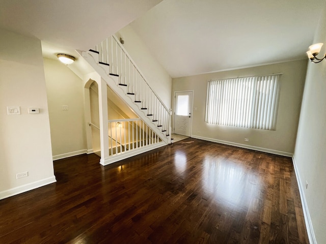 8148 W 111th St Unit C3, Palos Hills, IL 60465 - unfurnished living room featuring stairway and wood finished floors