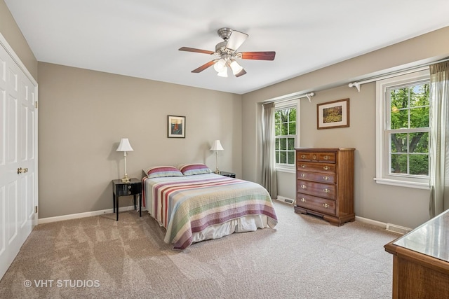 195 Cold Spring Rd, Barrington, IL 60010 - bedroom with carpet flooring and ceiling fan