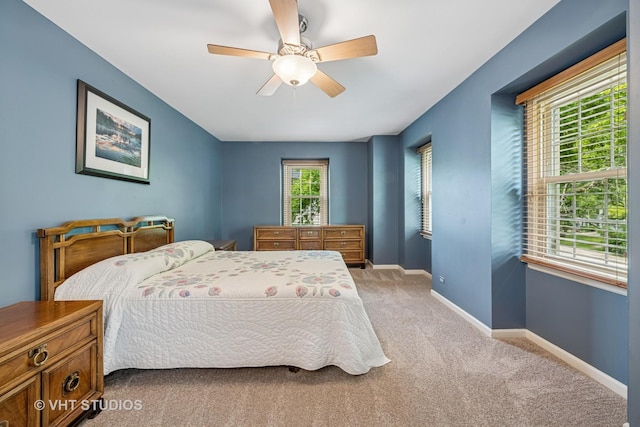 195 Cold Spring Rd, Barrington, IL 60010 - carpeted bedroom featuring baseboards and ceiling fan