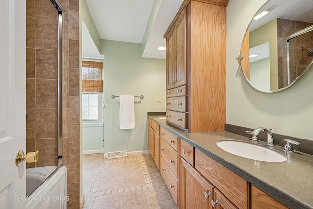 195 Cold Spring Rd, Barrington, IL 60010 - bathroom with double vanity and tile patterned floors