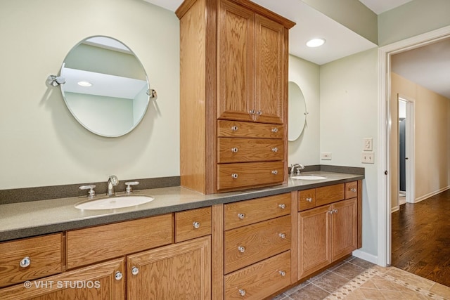 195 Cold Spring Rd, Barrington, IL 60010 - full bath featuring double vanity and tile patterned flooring