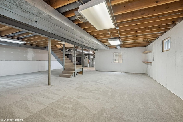 195 Cold Spring Rd, Barrington, IL 60010 - basement featuring stairs and carpet