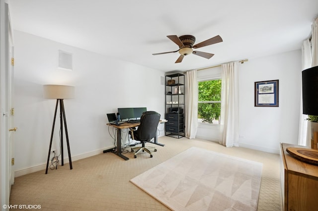 2007 Wilmette Ave, Wilmette, IL 60091 - office space with light colored carpet and ceiling fan
