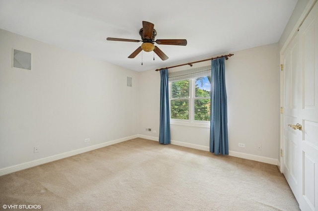 2007 Wilmette Ave, Wilmette, IL 60091 - empty room with light carpet and a ceiling fan