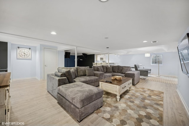 2007 Wilmette Ave, Wilmette, IL 60091 - living area featuring light wood-type flooring and recessed lighting