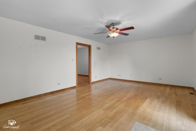4849 W Kennedy Rd, Peotone, IL 60468 - empty room with a ceiling fan and light wood-type flooring