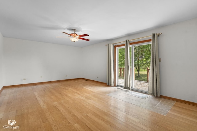 4849 W Kennedy Rd, Peotone, IL 60468 - unfurnished room with light wood-style floors and a ceiling fan