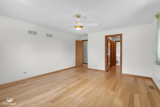 4849 W Kennedy Rd, Peotone, IL 60468 - spare room with light wood finished floors and a ceiling fan