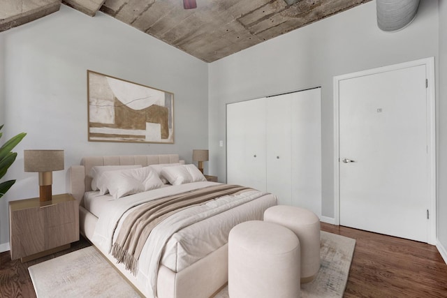 1070 W 15th St Unit 201, Chicago, IL 60608 - bedroom featuring wood finished floors and a closet