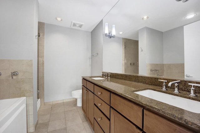 1070 W 15th St Unit 201, Chicago, IL 60608 - bathroom featuring double vanity and tile patterned floors