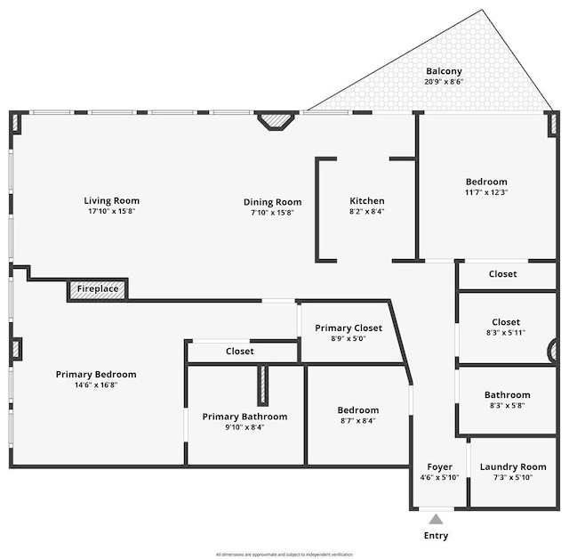 1070 W 15th St Unit 201, Chicago, IL 60608 - view of room layout