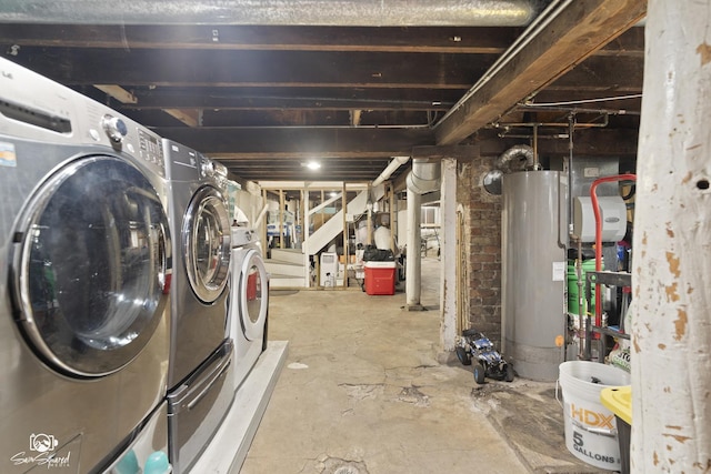 1318 S 6th Ave, Maywood, IL 60153 - unfinished basement with washer and dryer and gas water heater