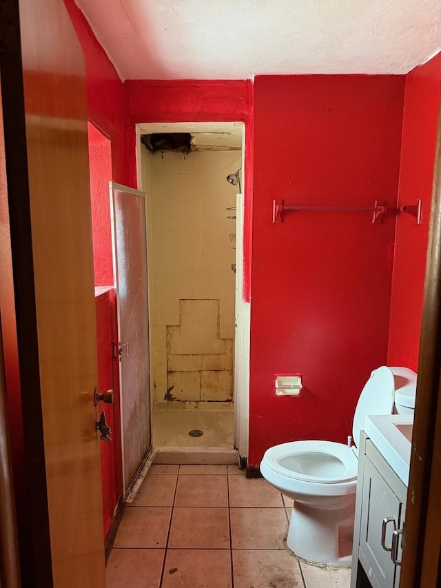 15203 Waterman Dr, South Holland, IL 60473 - bathroom with vanity, a shower stall, and tile patterned floors