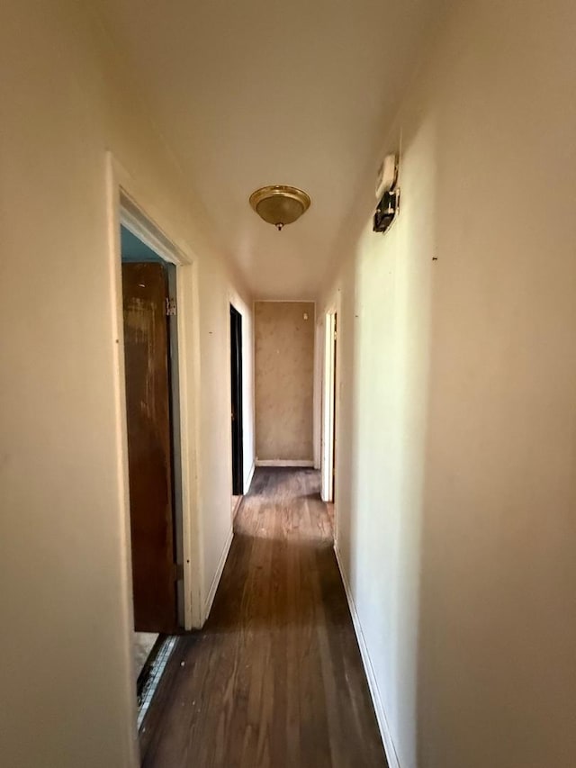 15203 Waterman Dr, South Holland, IL 60473 - hallway featuring dark wood-style flooring and baseboards