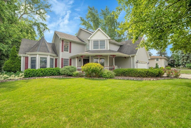 19615 116th Ave, Mokena, IL 60448 - victorian home featuring a front yard and covered porch