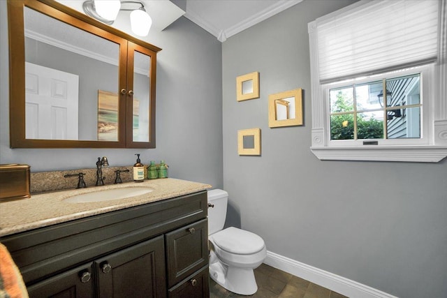 19615 116th Ave, Mokena, IL 60448 - half bathroom featuring crown molding and vanity
