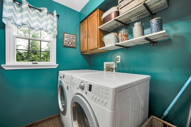 19615 116th Ave, Mokena, IL 60448 - laundry room with cabinet space and independent washer and dryer