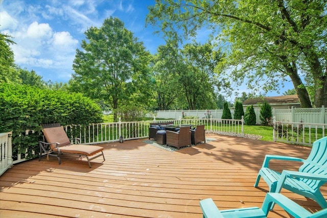 19615 116th Ave, Mokena, IL 60448 - deck with a fenced backyard and an outdoor living space