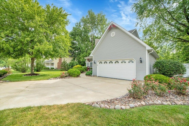 19615 116th Ave, Mokena, IL 60448 - view of property exterior with a lawn, driveway, and an attached garage