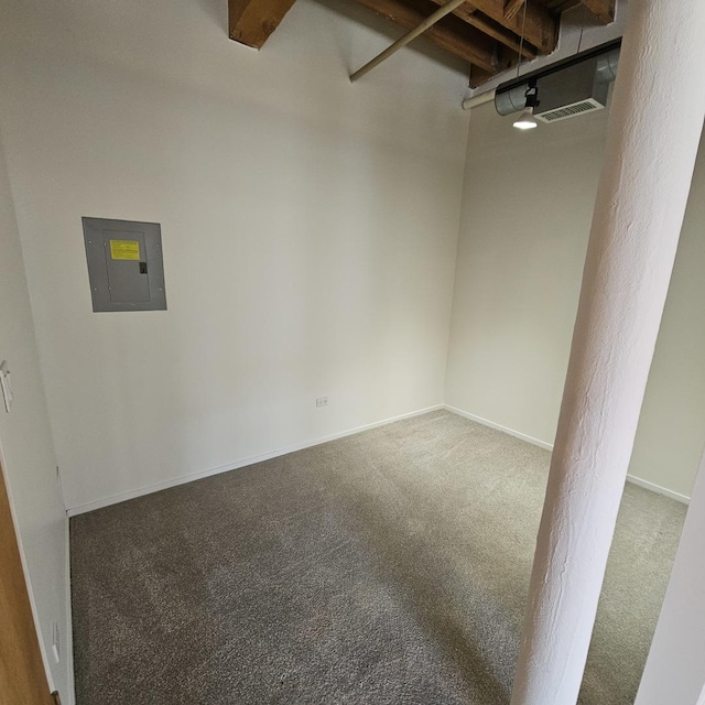 420 S Clinton St Unit 607-A, Chicago, IL 60607 - below grade area featuring electric panel and carpet floors